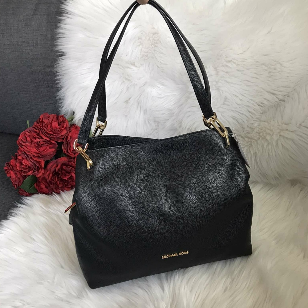 NWT MICHAEL KORS LEIGHTON LARGE SHOULDER TOTE - Picture 1 of 6